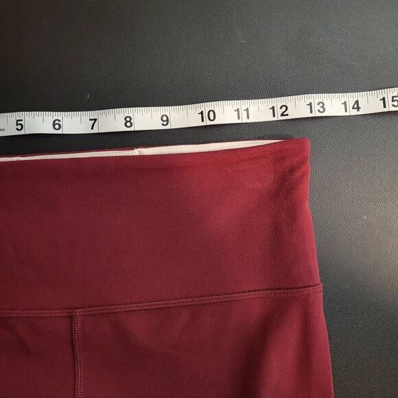 Athleta Womens Elation Asym 7/8 Leggings Size Small Maroon Powervita Athletic - Picture 9 of 10